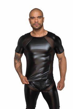 Футболка з мокрим ефектом Noir Handmade H056 Men's T-shirt made of powerwetlook, 3XL SX0090 фото