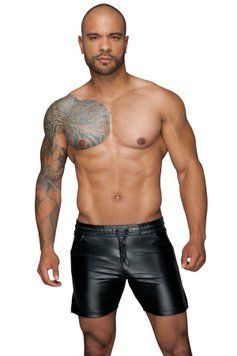 Чоловічі шорти з мокрим ефектом Noir Handmade H061 Powerwetlook shorts, S SX0103 фото