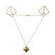 Зажимы для сосков с тяжелой подвеской LOCKINK Nipple Clamps with Heavy Pendant - Golden SX0844 фото 1