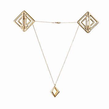 Зажимы для сосков с легкой подвеской LOCKINK Adjustable Nipple Clamps with Light Pendant - Golden SX0848 фото