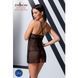 Прозрачная сорочка приталенная Passion QUENTRIS CHEMISE XXL/XXXL, black, трусики PS26606 фото 4