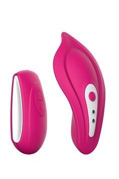 Вібратор у трусики Liebe Panty Vibe Recargable Cerise, нагрів до 39 &deg;C, пульт, трусики S-M в комплекті SX1594 фото
