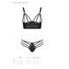 Комплект з екошкіри з люверсами та ремінцями Passion MALWIA BIKINI S/M, black, бра та трусики SO5763 фото 5