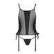 Сетчатый корсет из экокожи Passion MALWIA CORSET 6XL/7XL black, с люверсами и съемными пажами SO7099 фото 3