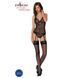 Корсет із пажами, трусики з ажурним декором та відкритим кроком Passion URSULA CORSET XXL/XXXL black SO5837 фото 3